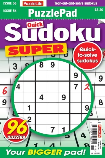 PuzzleLife PuzzlePad Sudoku Super - October 2025