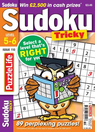 PuzzleLife Sudoku Tricky - September 2025